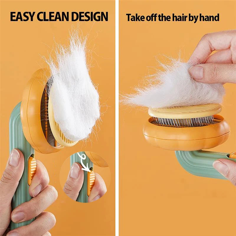 Pet Hair Shedding Self Comb Quick Removal Pet Hair Comb for Cats Dogs Self Cleaning Slicker Brush Cat Hair Cleaning Grooming