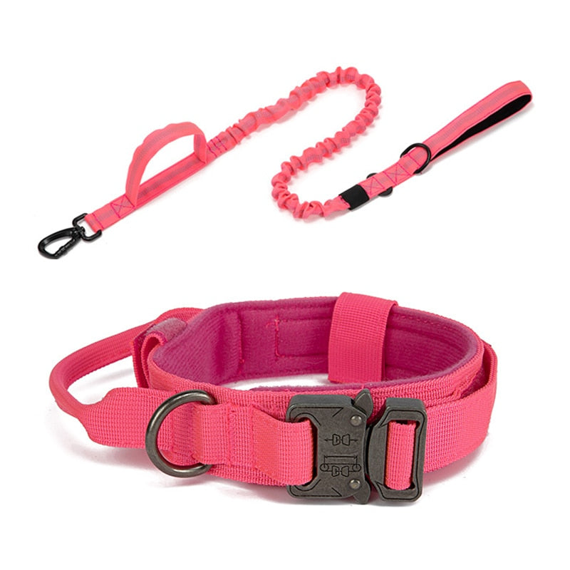 Tactical Strength: Durable Dog Collar and Leash Set – Military-Grade, Heavy Duty Gear for Medium to Large Dogs, Ideal for German Shepherd Training and Walks! 🐾🔗