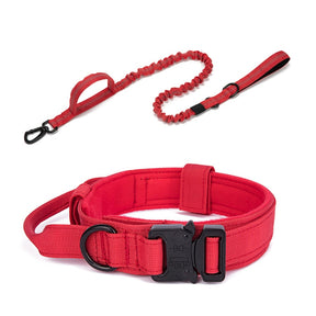 Tactical Strength: Durable Dog Collar and Leash Set – Military-Grade, Heavy Duty Gear for Medium to Large Dogs, Ideal for German Shepherd Training and Walks! 🐾🔗