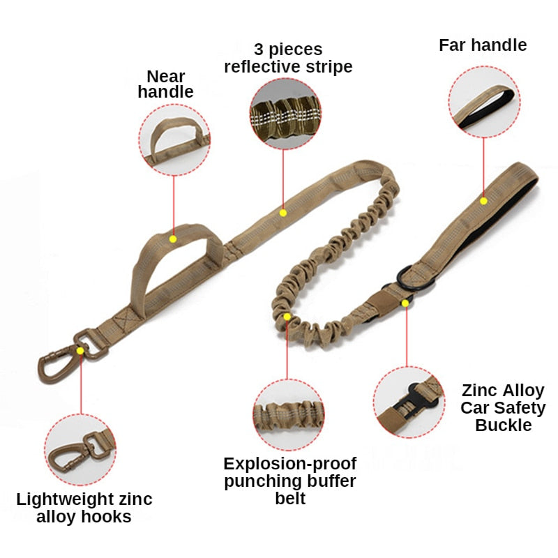 Tactical Strength: Durable Dog Collar and Leash Set – Military-Grade, Heavy Duty Gear for Medium to Large Dogs, Ideal for German Shepherd Training and Walks! 🐾🔗