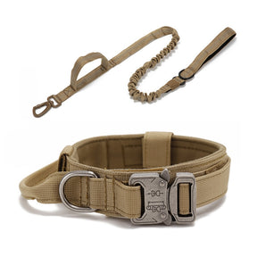 Tactical Strength: Durable Dog Collar and Leash Set – Military-Grade, Heavy Duty Gear for Medium to Large Dogs, Ideal for German Shepherd Training and Walks! 🐾🔗