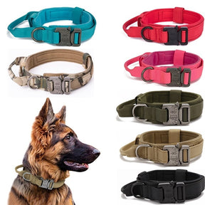 Tactical Strength: Durable Dog Collar and Leash Set – Military-Grade, Heavy Duty Gear for Medium to Large Dogs, Ideal for German Shepherd Training and Walks! 🐾🔗