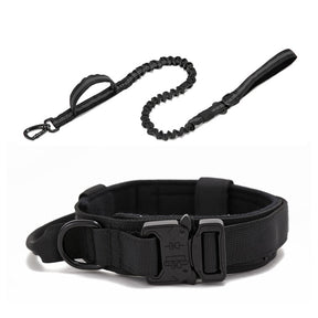 Tactical Strength: Durable Dog Collar and Leash Set – Military-Grade, Heavy Duty Gear for Medium to Large Dogs, Ideal for German Shepherd Training and Walks! 🐾🔗